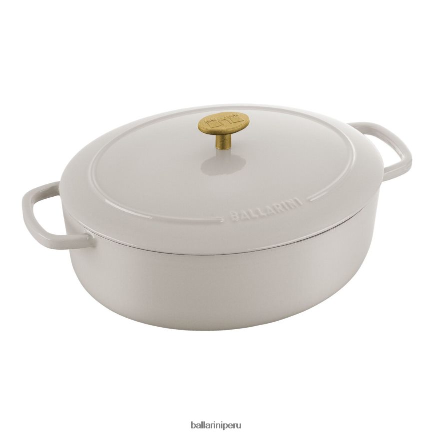 BALLARINI bellamonte 4.75 qt, ovalada, cocotte, blanco marfil utensilios de cocina 8B446452