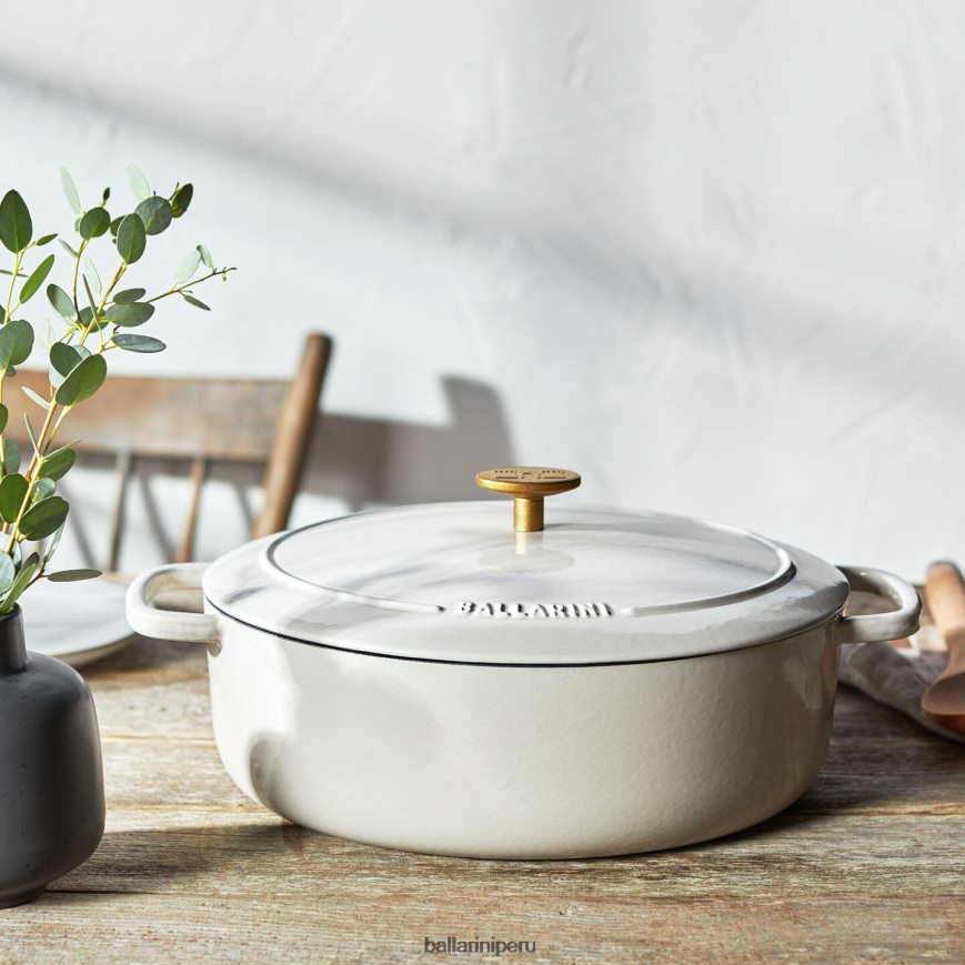 BALLARINI bellamonte 4.75 qt, ovalada, cocotte, blanco marfil utensilios de cocina 8B446452