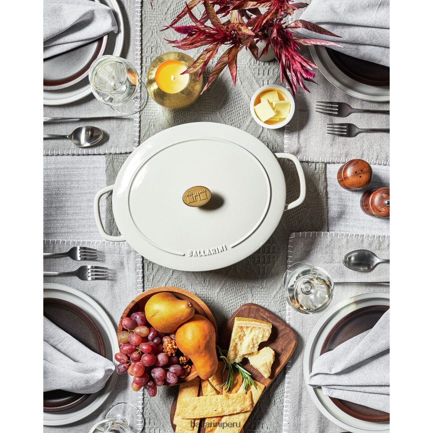 BALLARINI bellamonte 4.75 qt, ovalada, cocotte, blanco marfil utensilios de cocina 8B446452