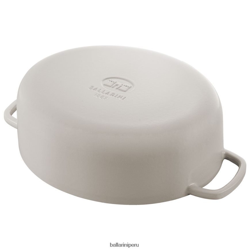 BALLARINI bellamonte 4.75 qt, ovalada, cocotte, blanco marfil utensilios de cocina 8B446452