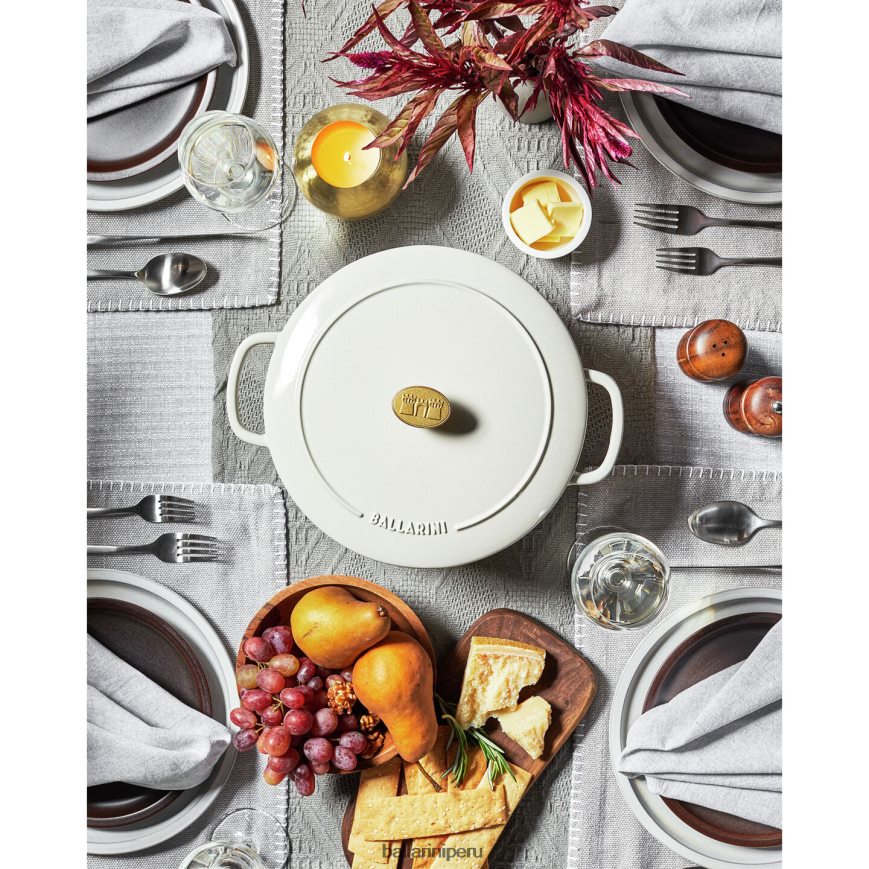 BALLARINI bellamonte 5.75 qt, redonda, cocotte, blanco marfil utensilios de cocina 8B446429