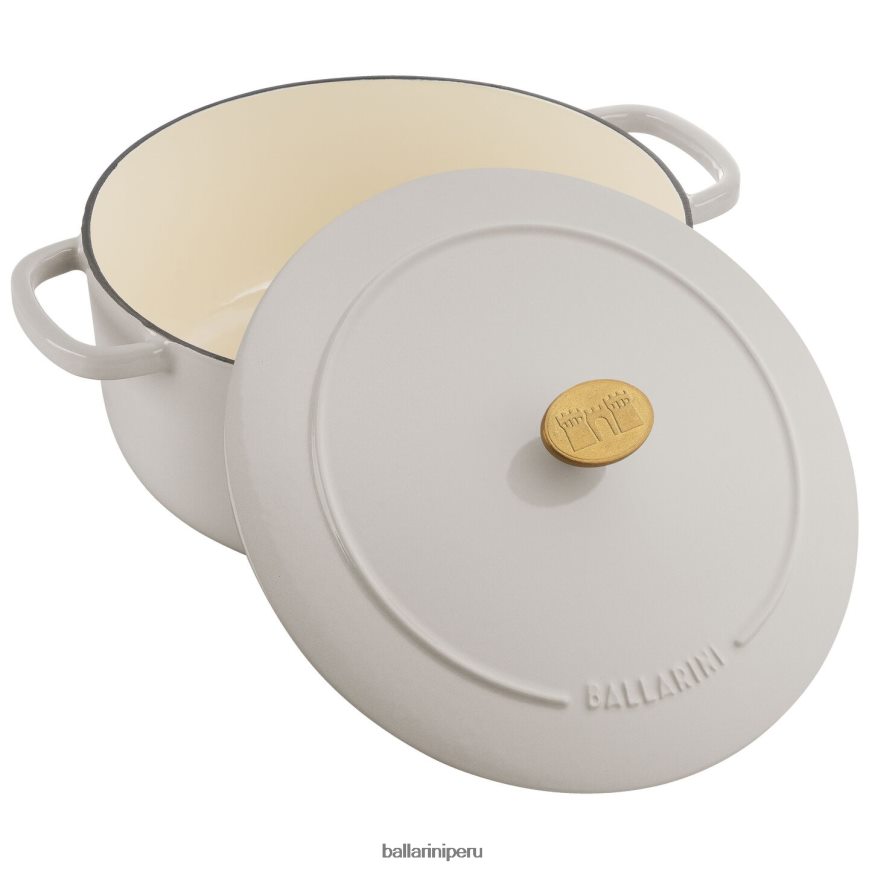BALLARINI bellamonte 5.75 qt, redonda, cocotte, blanco marfil utensilios de cocina 8B446429