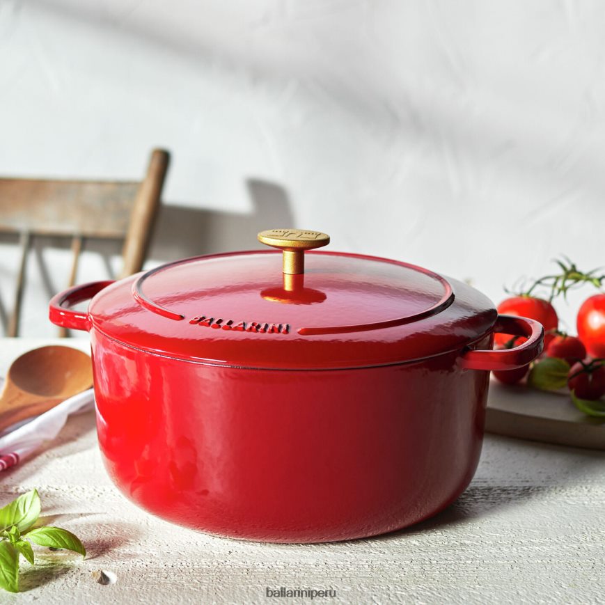 BALLARINI bellamonte 5.75 qt, redonda, cocotte, roja utensilios de cocina 8B446430