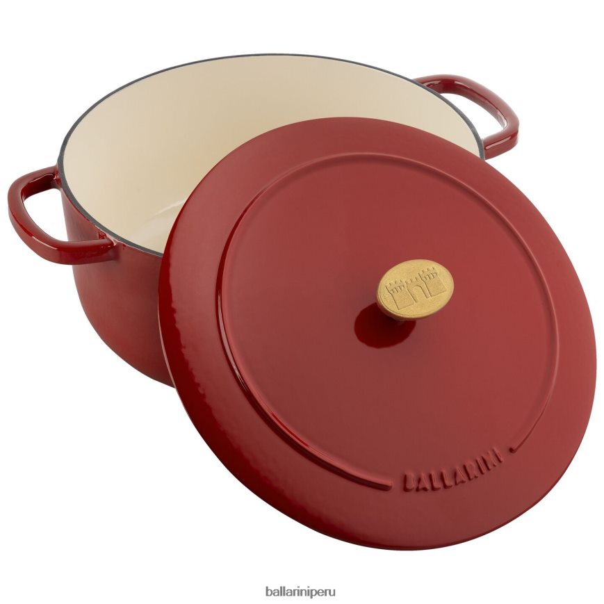 BALLARINI bellamonte 5.75 qt, redonda, cocotte, roja utensilios de cocina 8B446430