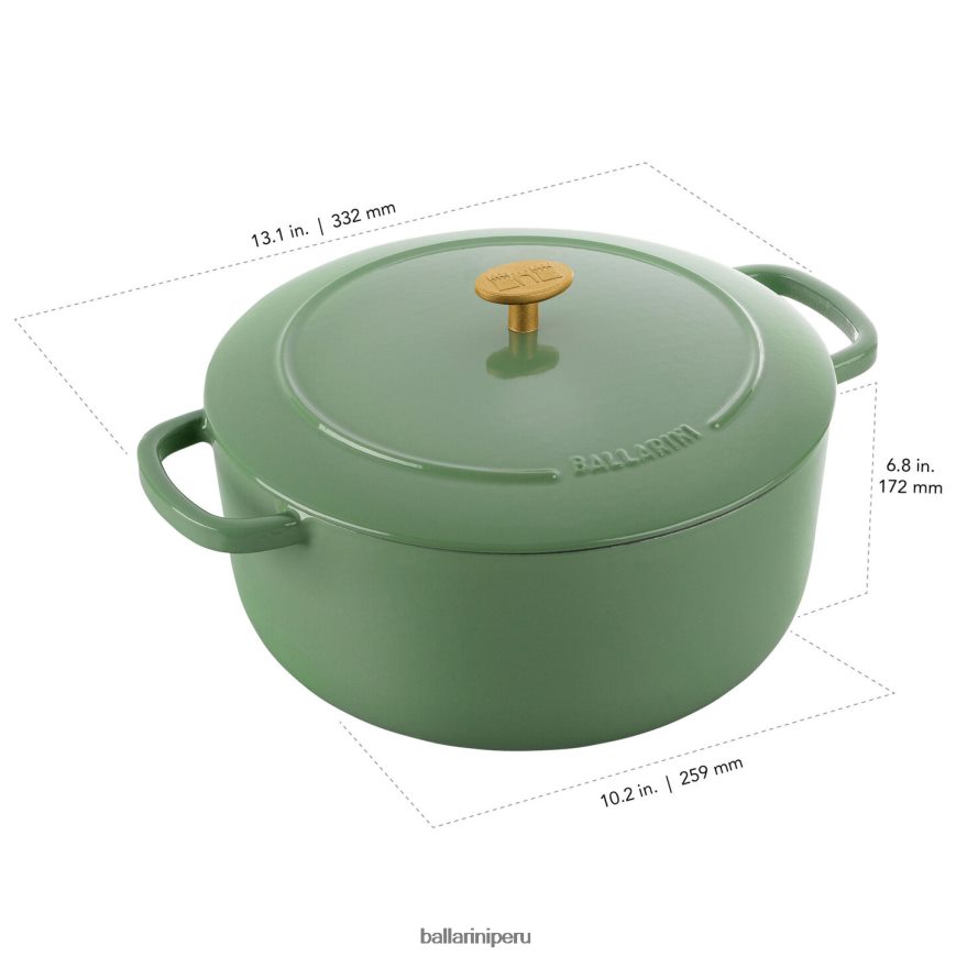 BALLARINI bellamonte 5.75 qt, redonda, cocotte, verde utensilios de cocina 8B446428
