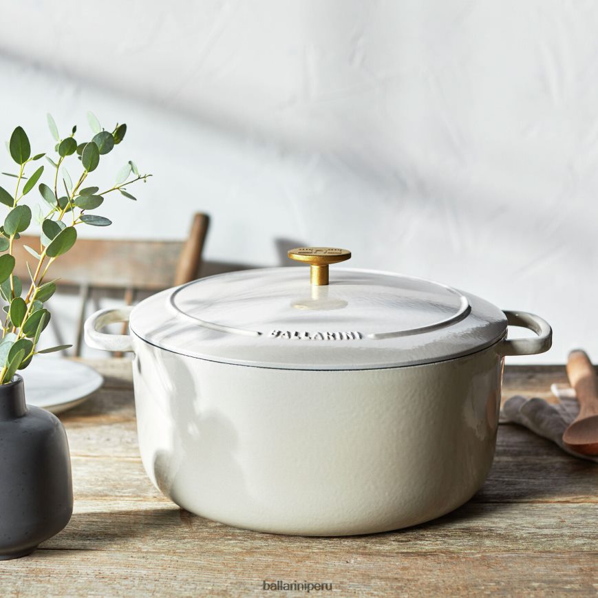 BALLARINI bellamonte 7.5 qt, redonda, cocotte, blanco marfil utensilios de cocina 8B446411