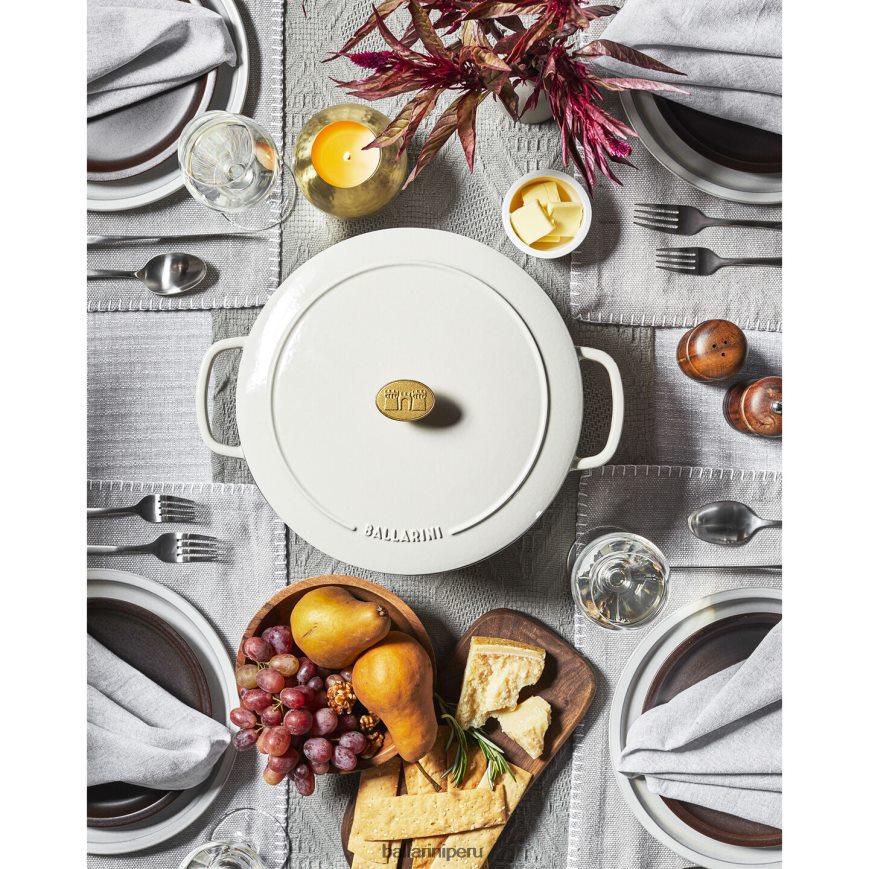 BALLARINI bellamonte 7.5 qt, redonda, cocotte, blanco marfil utensilios de cocina 8B446411