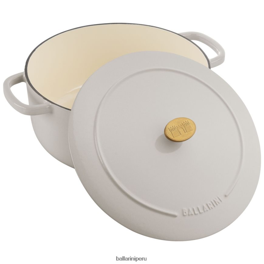 BALLARINI bellamonte 7.5 qt, redonda, cocotte, blanco marfil utensilios de cocina 8B446411