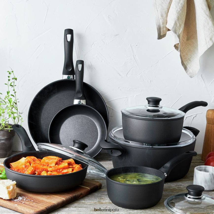 BALLARINI Juego de ollas y sartenes Arezzo de 10 piezas. utensilios de cocina 8B446413